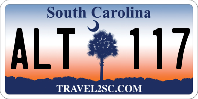 SC license plate ALT117