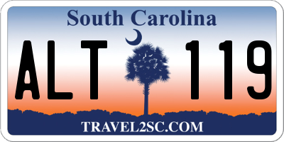 SC license plate ALT119
