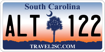 SC license plate ALT122