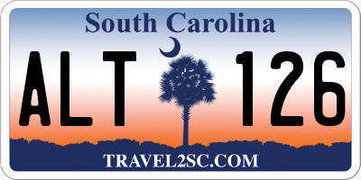 SC license plate ALT126