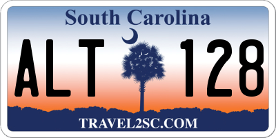 SC license plate ALT128