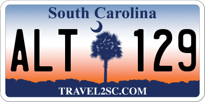 SC license plate ALT129