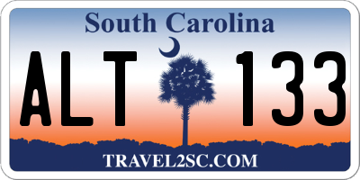 SC license plate ALT133