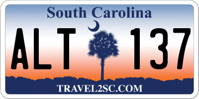SC license plate ALT137