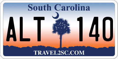 SC license plate ALT140