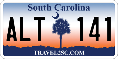SC license plate ALT141