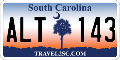 SC license plate ALT143