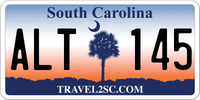 SC license plate ALT145