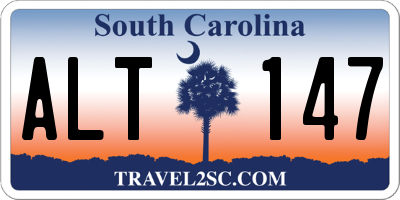 SC license plate ALT147