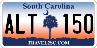 SC license plate ALT150