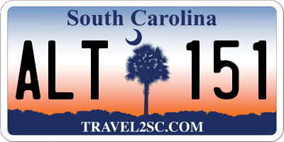 SC license plate ALT151