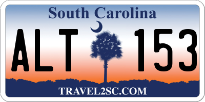 SC license plate ALT153