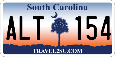 SC license plate ALT154