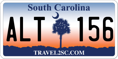 SC license plate ALT156