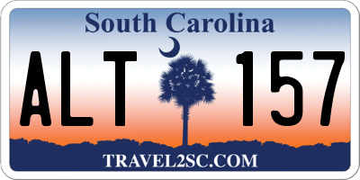 SC license plate ALT157