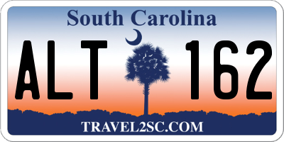 SC license plate ALT162