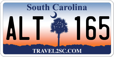 SC license plate ALT165