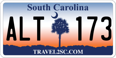 SC license plate ALT173