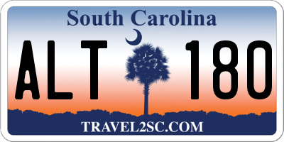 SC license plate ALT180
