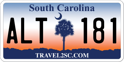 SC license plate ALT181