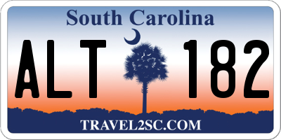 SC license plate ALT182