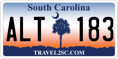 SC license plate ALT183