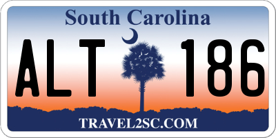 SC license plate ALT186