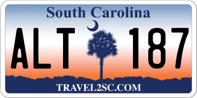 SC license plate ALT187