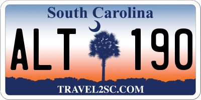 SC license plate ALT190