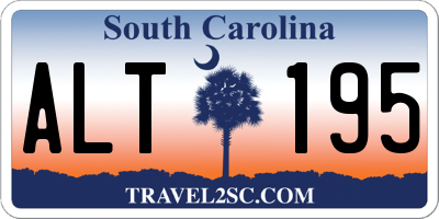 SC license plate ALT195