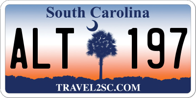 SC license plate ALT197