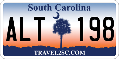 SC license plate ALT198