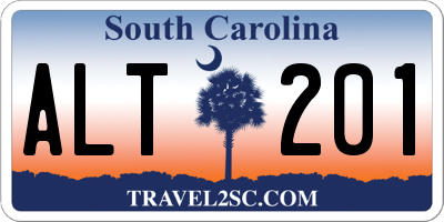 SC license plate ALT201