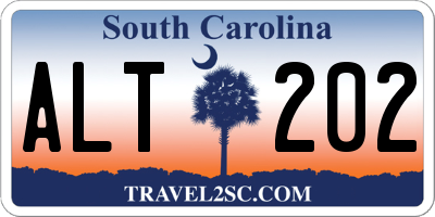 SC license plate ALT202