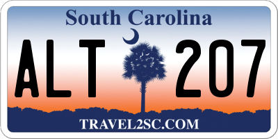 SC license plate ALT207