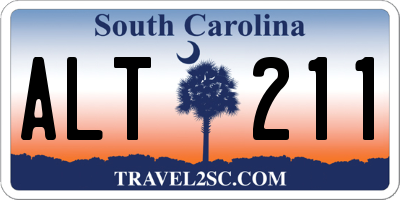 SC license plate ALT211