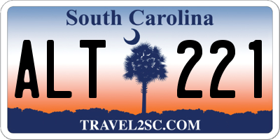 SC license plate ALT221