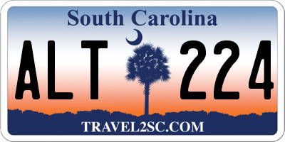 SC license plate ALT224