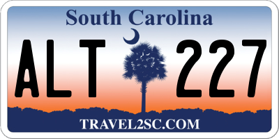 SC license plate ALT227