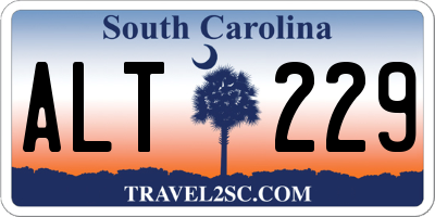 SC license plate ALT229