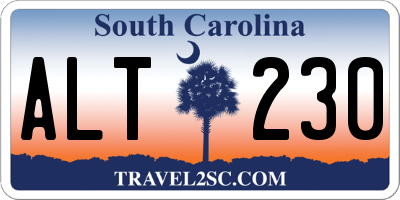 SC license plate ALT230