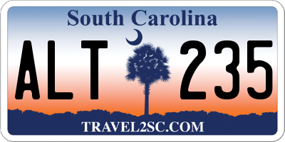 SC license plate ALT235