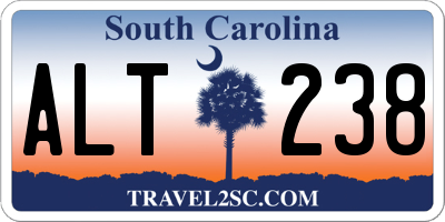 SC license plate ALT238