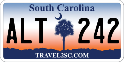 SC license plate ALT242