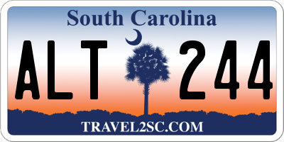 SC license plate ALT244
