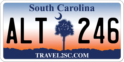 SC license plate ALT246