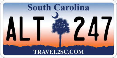 SC license plate ALT247