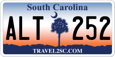 SC license plate ALT252