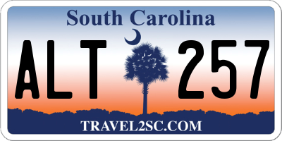 SC license plate ALT257