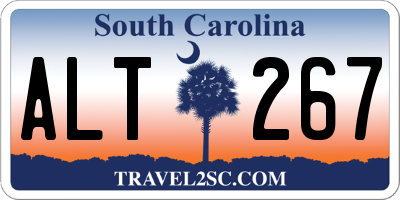 SC license plate ALT267
